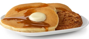 Pancake and sausage brunch